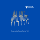 Chromatic Scale Set of 13 Tuning Forks (Solar Harmonic Spectrum/Sharps) - SozoSoundz Tuning Forks
