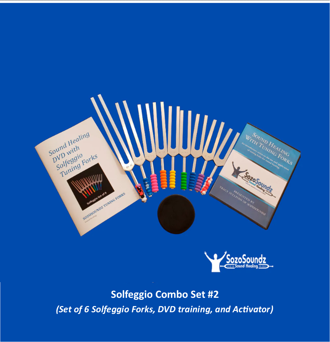 Solfeggio Combo #2 -Solfeggio set of 9 Tuning Forks & Teaching DVD
