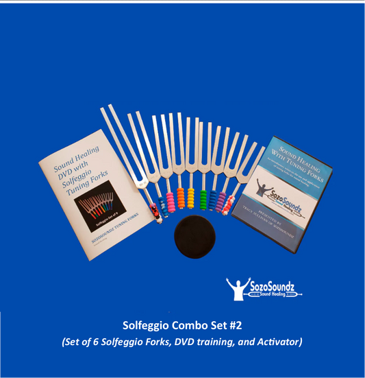 Solfeggio Combo #2 -Solfeggio set of 9 Tuning Forks & Teaching DVD