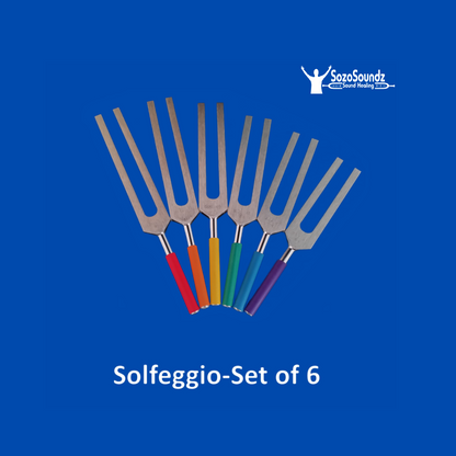 Solfeggio Tuning Forks- Unweighted Set of 6 - SozoSoundz Tuning Forks