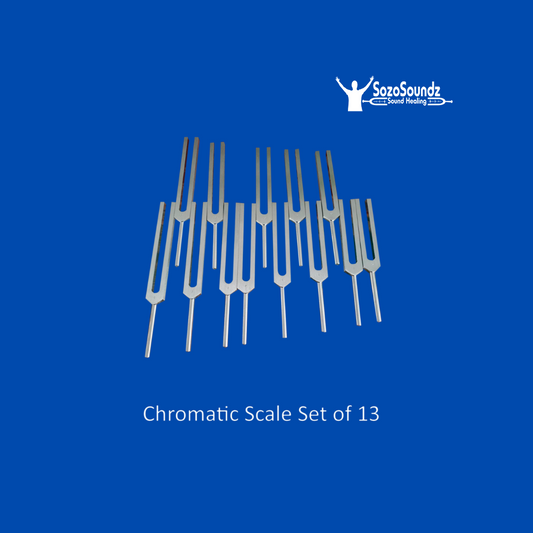 Chromatic Scale Set of 13 Tuning Forks (Solar Harmonic Spectrum/Sharps) - SozoSoundz Tuning Forks