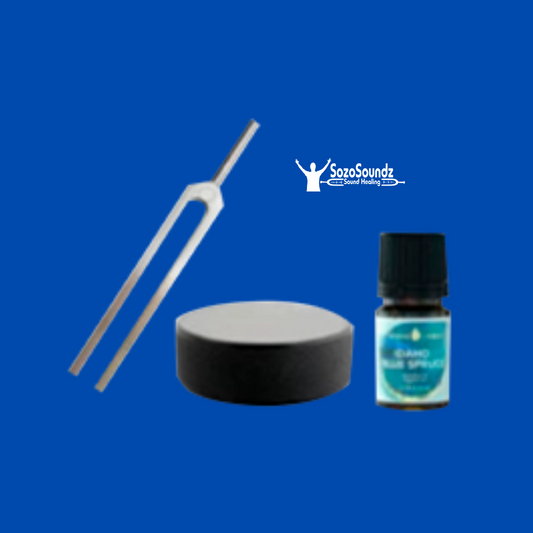 Pineal Tuning Fork and Young Living Idaho Blue Spruce Combo Package - SozoSoundz Tuning Forks