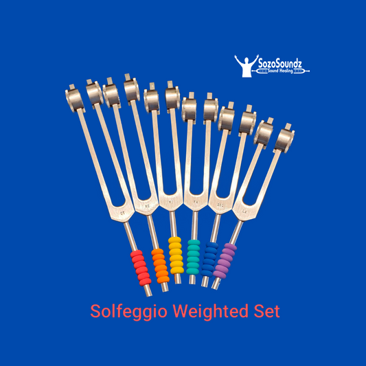 Solfeggio Weighted Body Tuning Forks- Set of 6 - SozoSoundz Tuning Forks