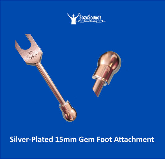 Silver-Plated 15mm Solid Gem Foot Attachment (Otto fork not included)