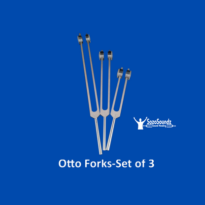 Otto Tuning Forks - Set of 3  (32 Hz, 64 Hz, 128 Hz - SozoSoundz Tuning Forks
